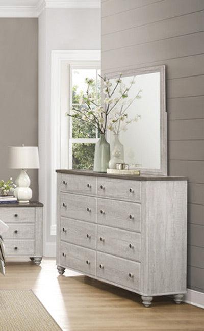 Homelegance - Nashville Dresser With Mirror In Antique White - 1903-6 - ATL FURNITURE