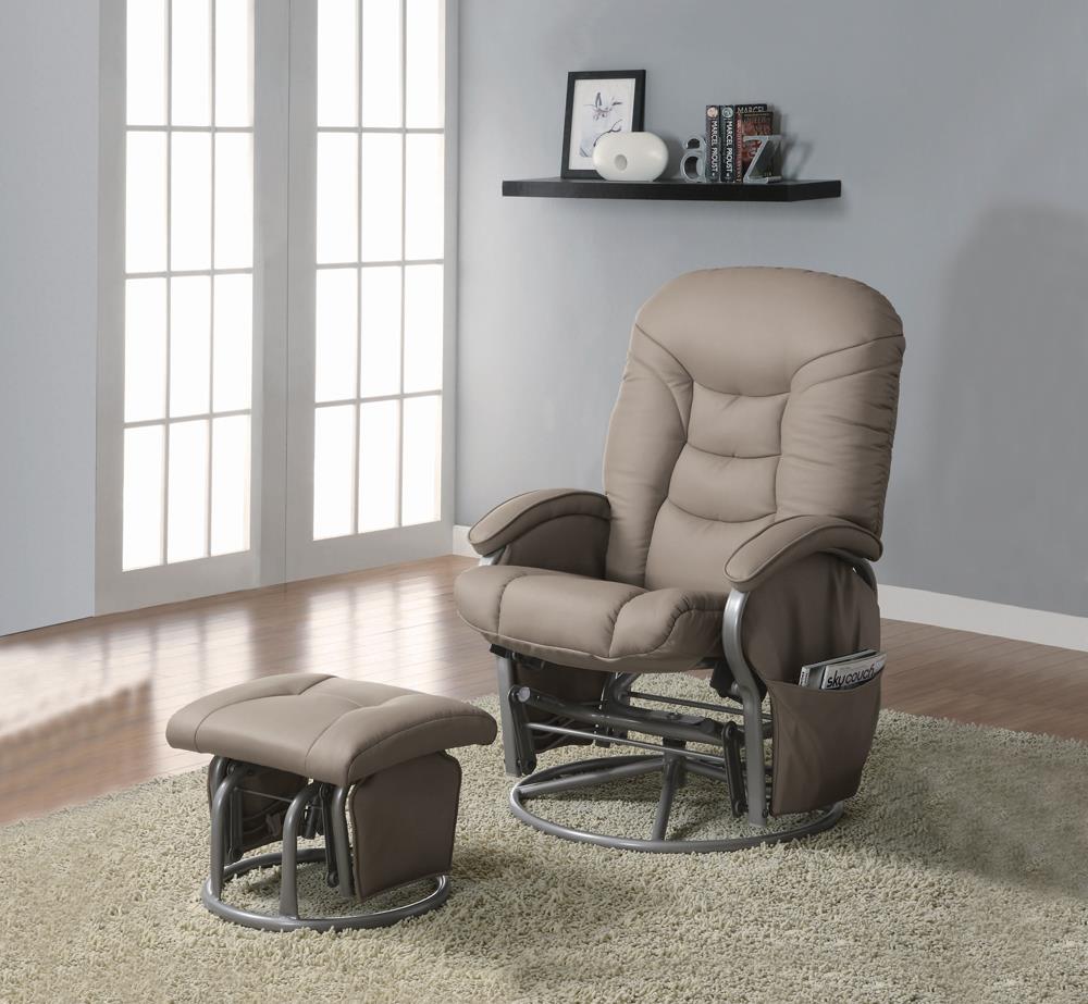 G600228 Casual Faux Leather Glider Recliner - ATL FURNITURE