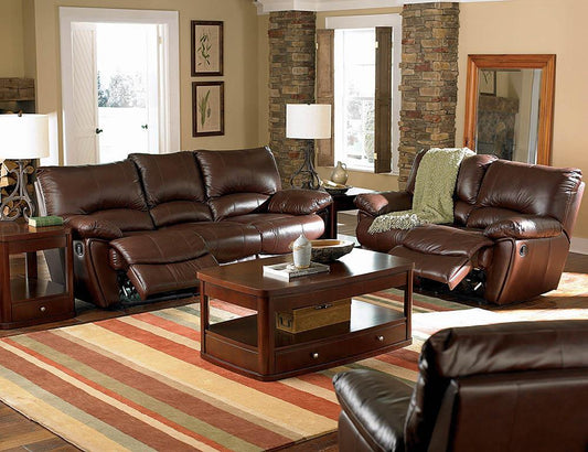 Clifford Motion Dark Brown Reclining Two-Piece Living Room Set - ATL FURNITURE