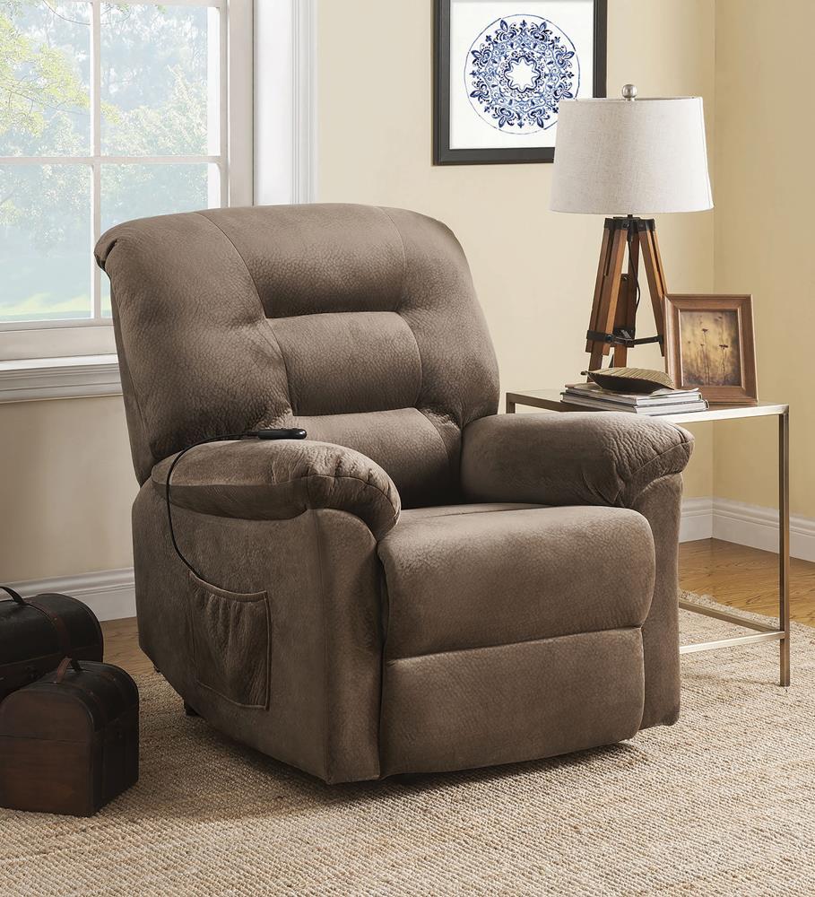 G601025 Casual Brown Sugar Power Lift Recliner - ATL FURNITURE