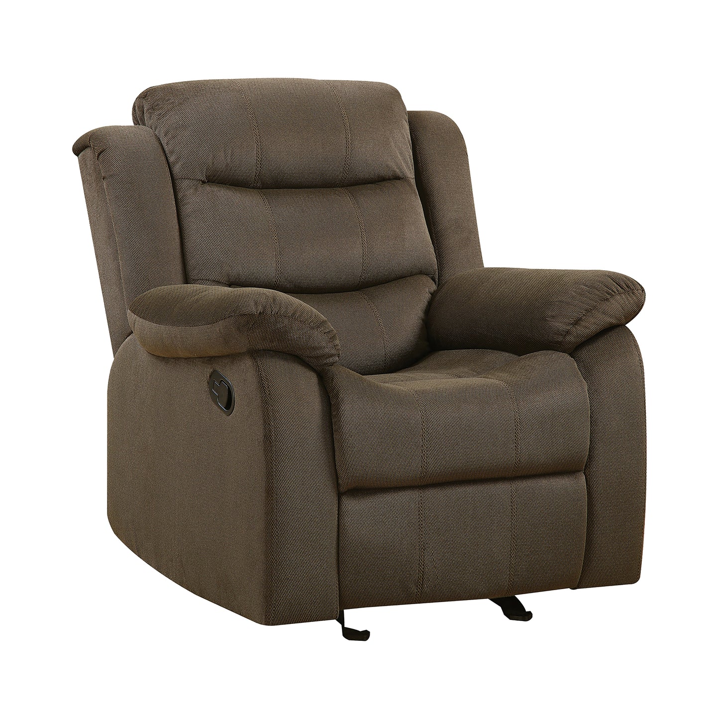 Rodman Upholstered Padded Arm Reclining Sofa Olive Brown