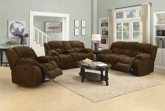 Weissman Brown Reclining Sofa - ATL FURNITURE