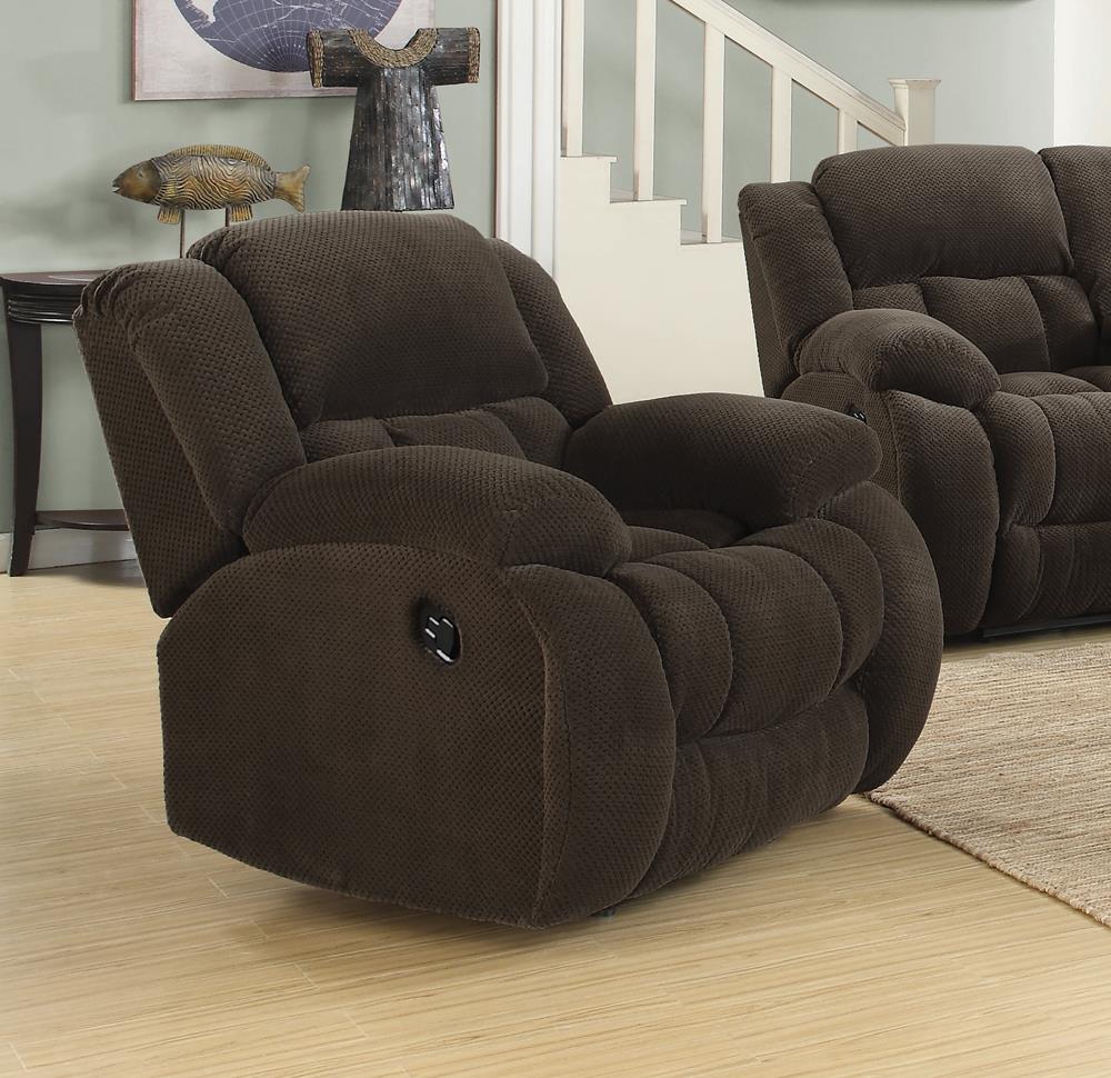 Weissman Brown Glider Recliner - ATL FURNITURE