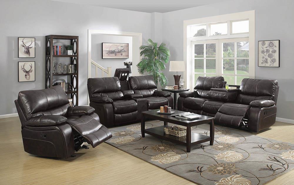 Willemse Chocolate Reclining Three-Piece Living Room Set - ATL FURNITURE