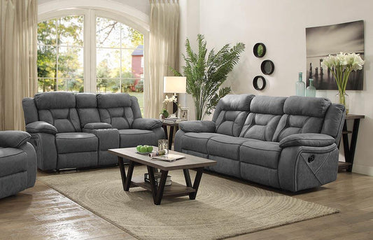 Houston Casual Stone Reclining Two-Piece Living Room Set - ATL FURNITURE