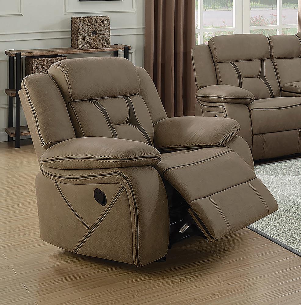 Houston Casual Tan Glider Recliner - ATL FURNITURE