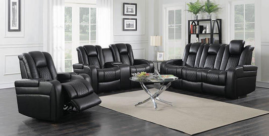 Delangelo Black Power Motion Reclining Sofa - ATL FURNITURE