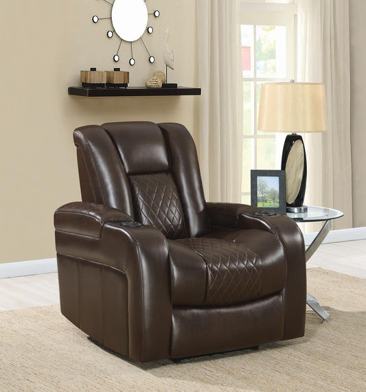 Delangelo Brown Power Motion Recliner - ATL FURNITURE