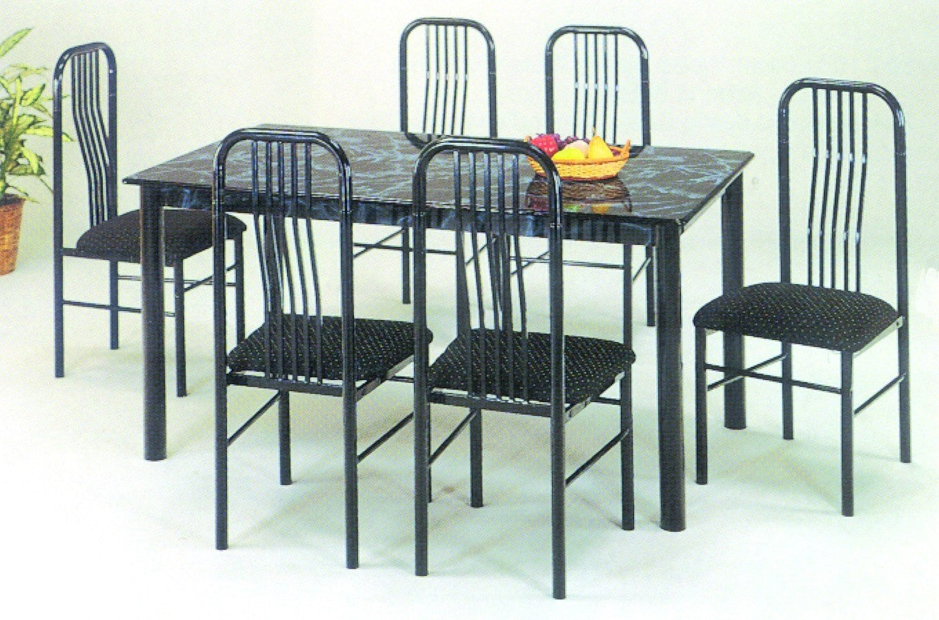 Marble Design Dining Table & 6 Chairs - ATL FURNITURE