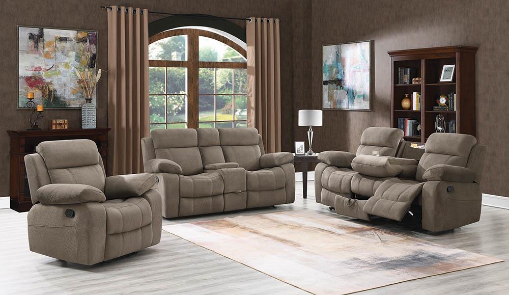 Myleene Brown Three-Piece Living Room Set - ATL FURNITURE