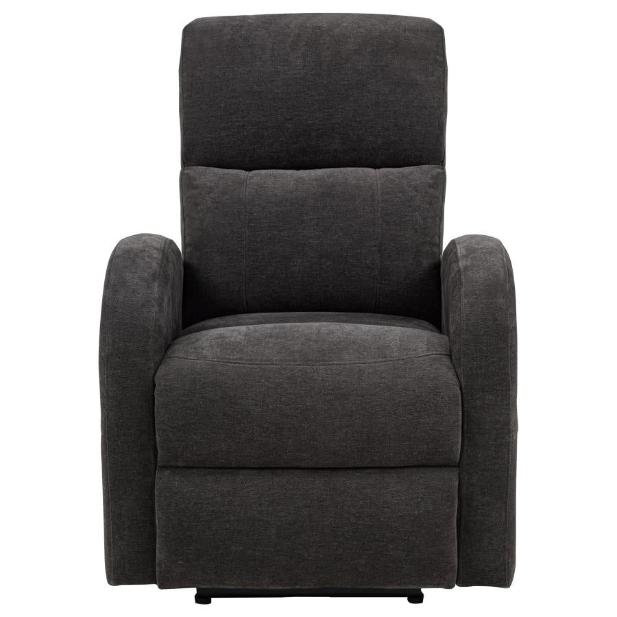 Grant Fabric Upholstered Power Recliner Chair Charcoal Grey