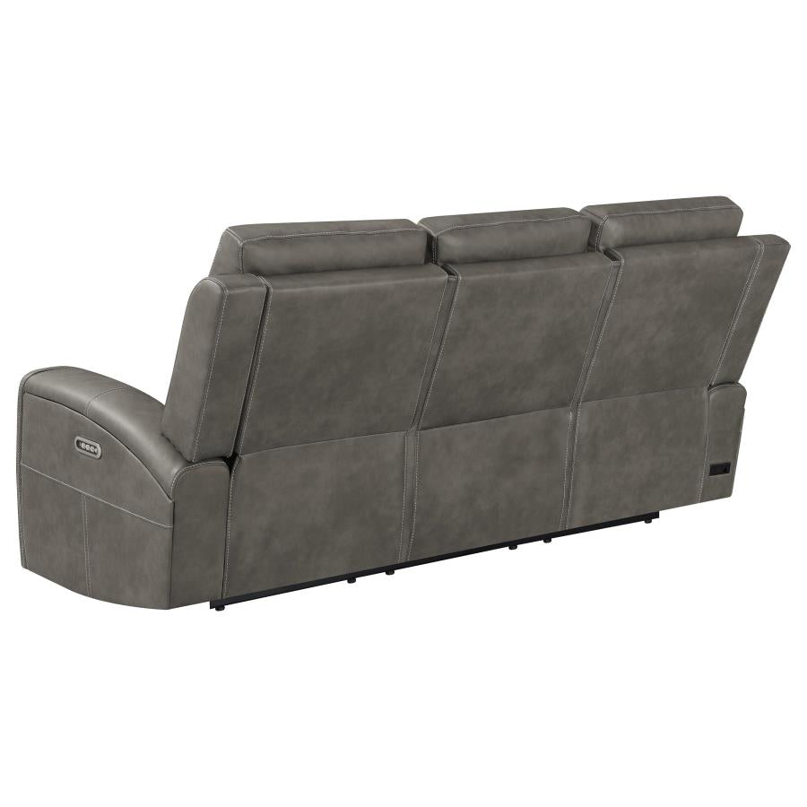 Brickston 2-Piece Triple Power Reclining Sofa Set Charcoal