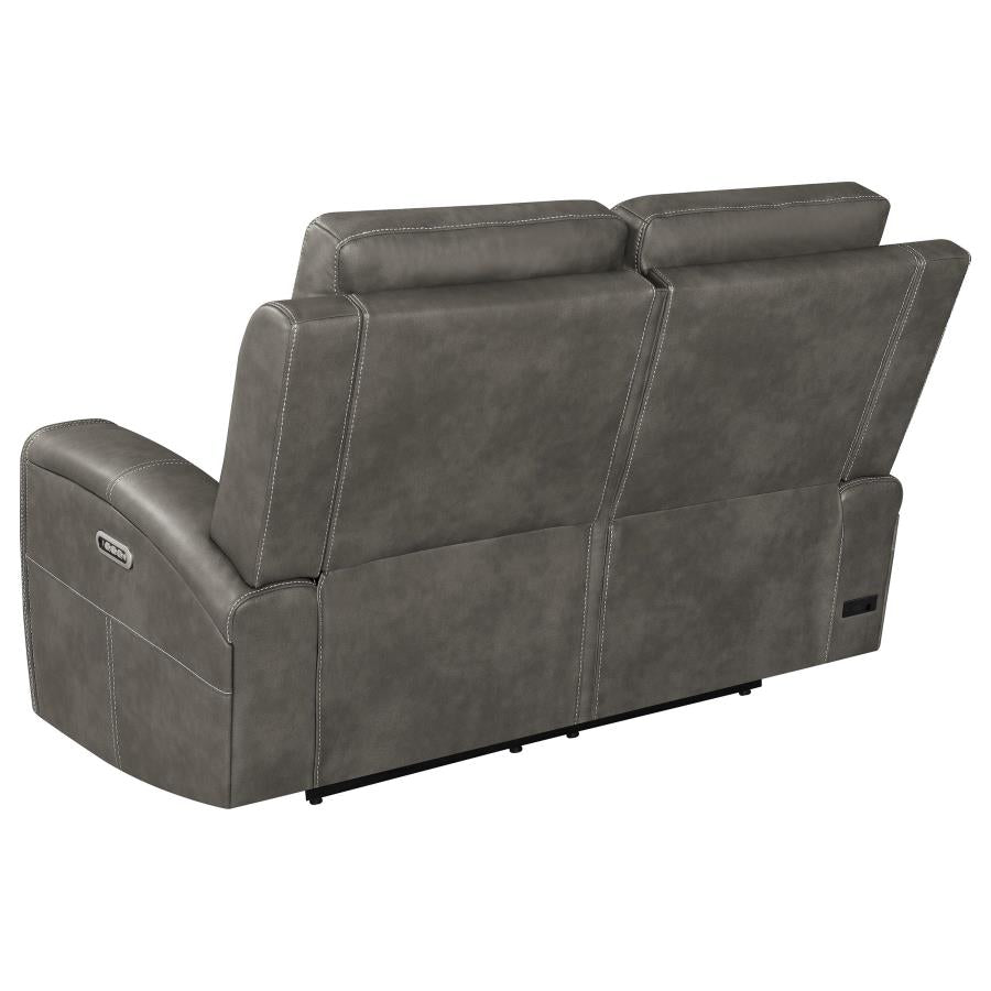 Brickston 2-Piece Triple Power Reclining Sofa Set Charcoal