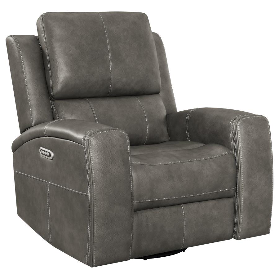 Brickston 3-Piece Triple Power Reclining Sofa Set Charcoal