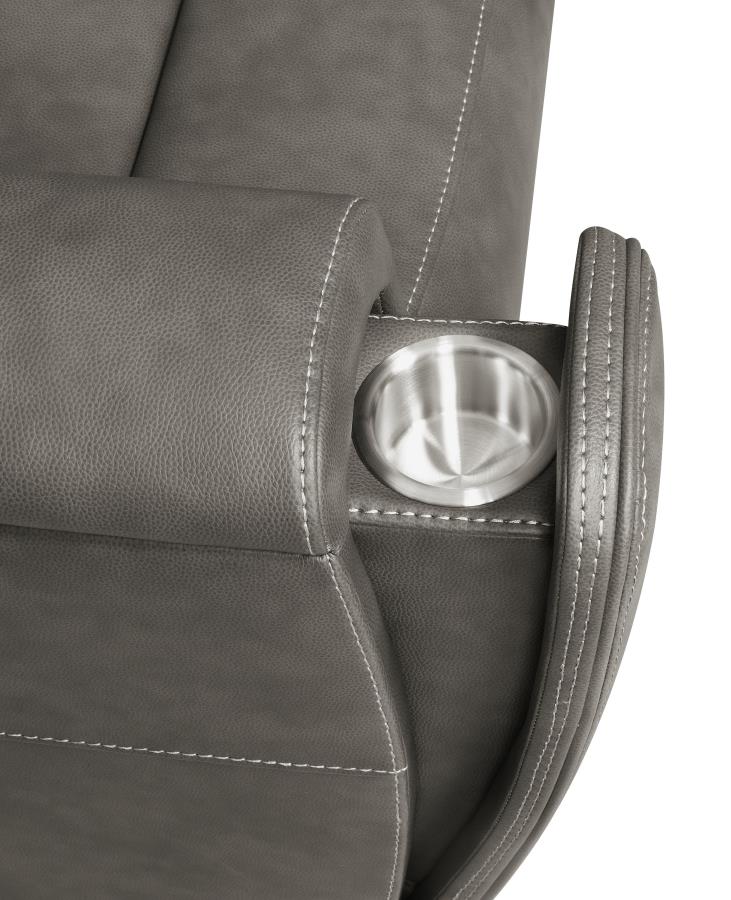 Brickston 3-Piece Triple Power Reclining Sofa Set Charcoal