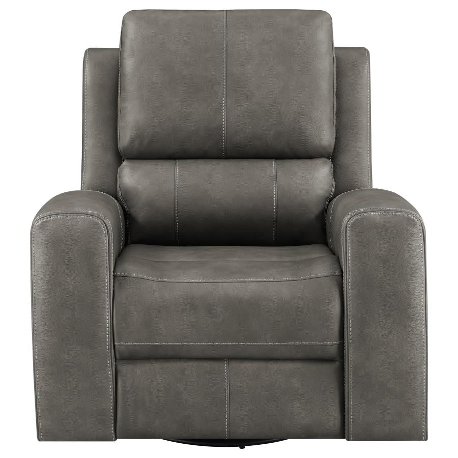 Brickston Triple Power Swivel Glider Recliner Charcoal