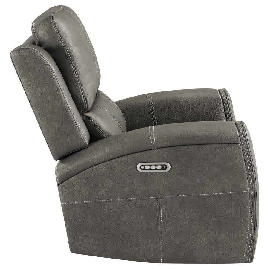 Brickston Triple Power Swivel Glider Recliner Charcoal