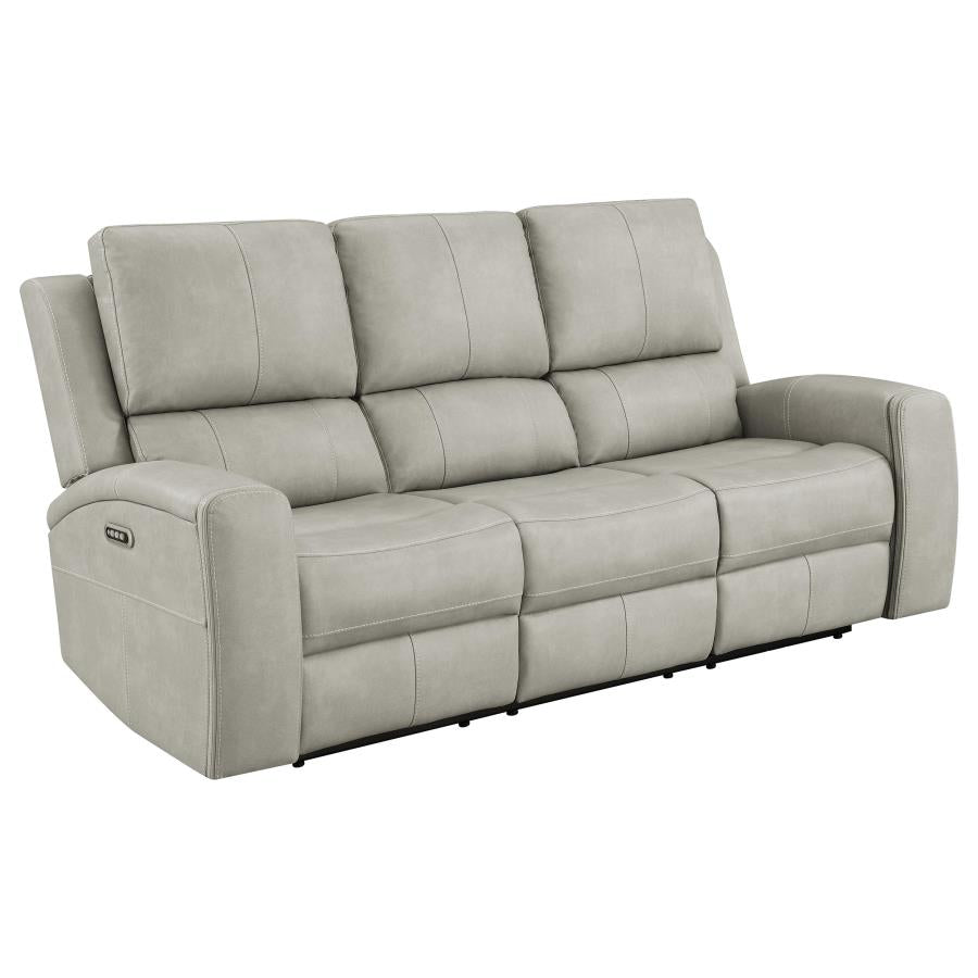 Brickston 3-Piece Triple Power Reclining Sofa Set Grey