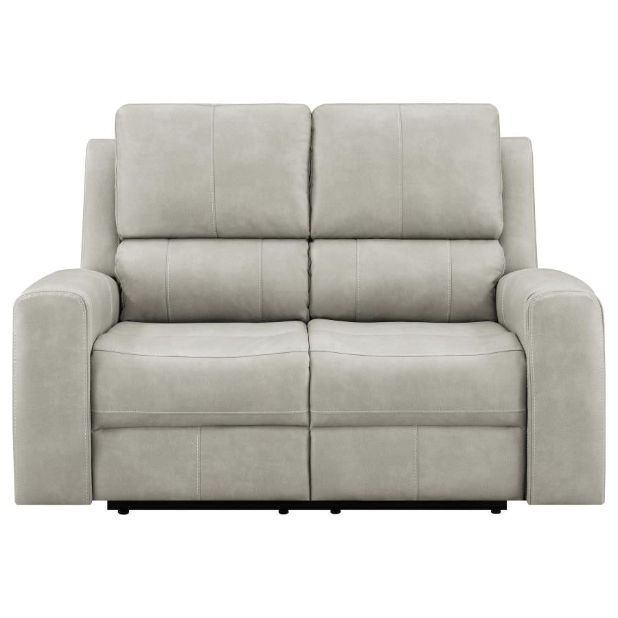 Brickston Triple Power Reclining Loveseat Grey