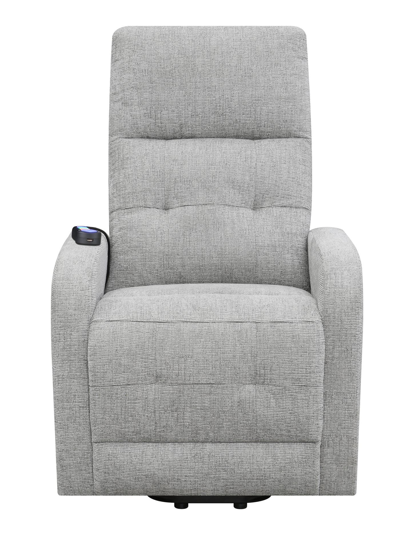 Howie Tufted Upholstered Power Lift Recliner Grey