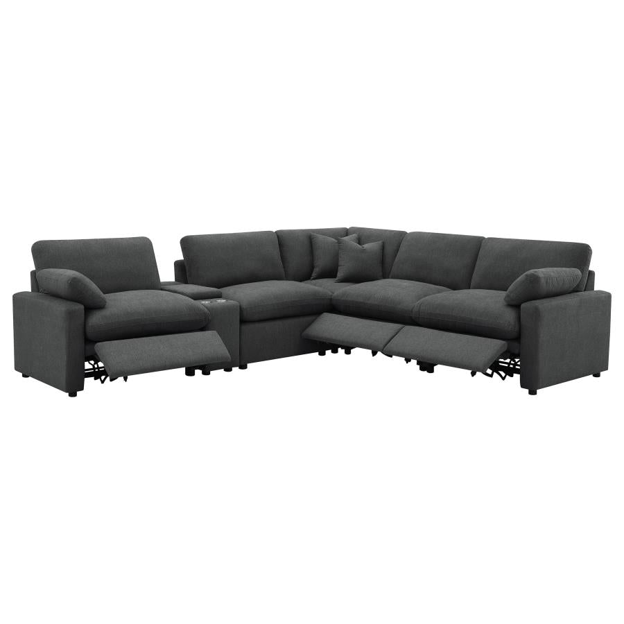 Collins 6-Piece Modular Power Reclining Sectional Dark Grey