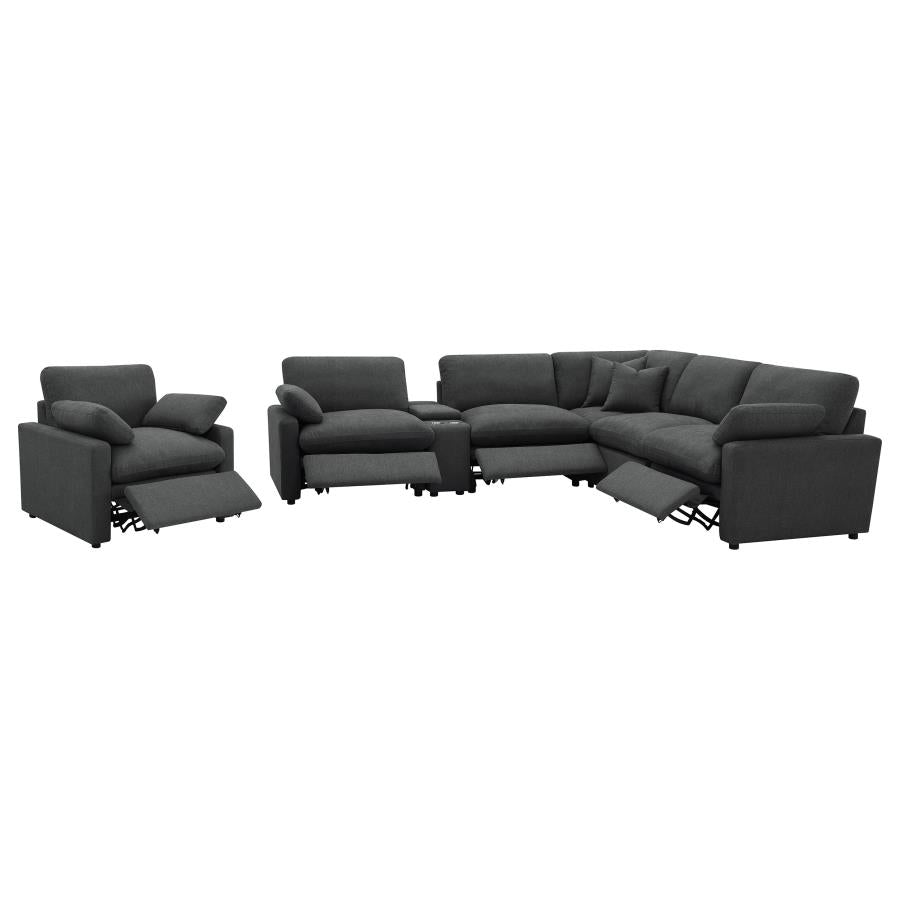 Collins 6-Piece Modular Power Reclining Sectional Dark Grey