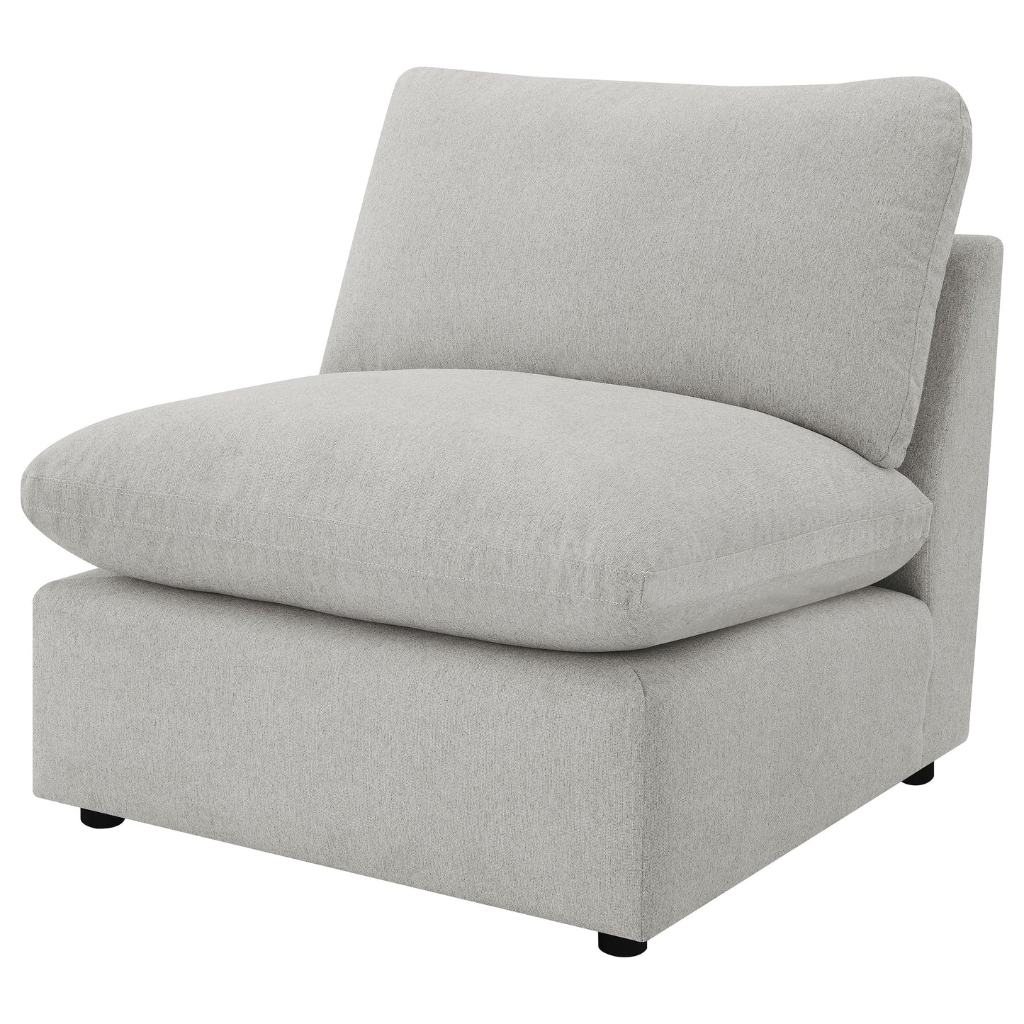 Collins Modular Armless Chair Grey