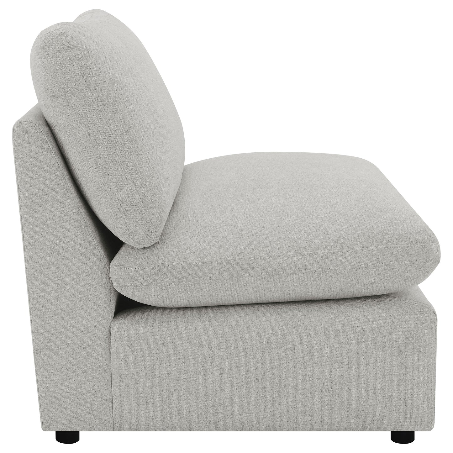 Collins Modular Armless Chair Grey