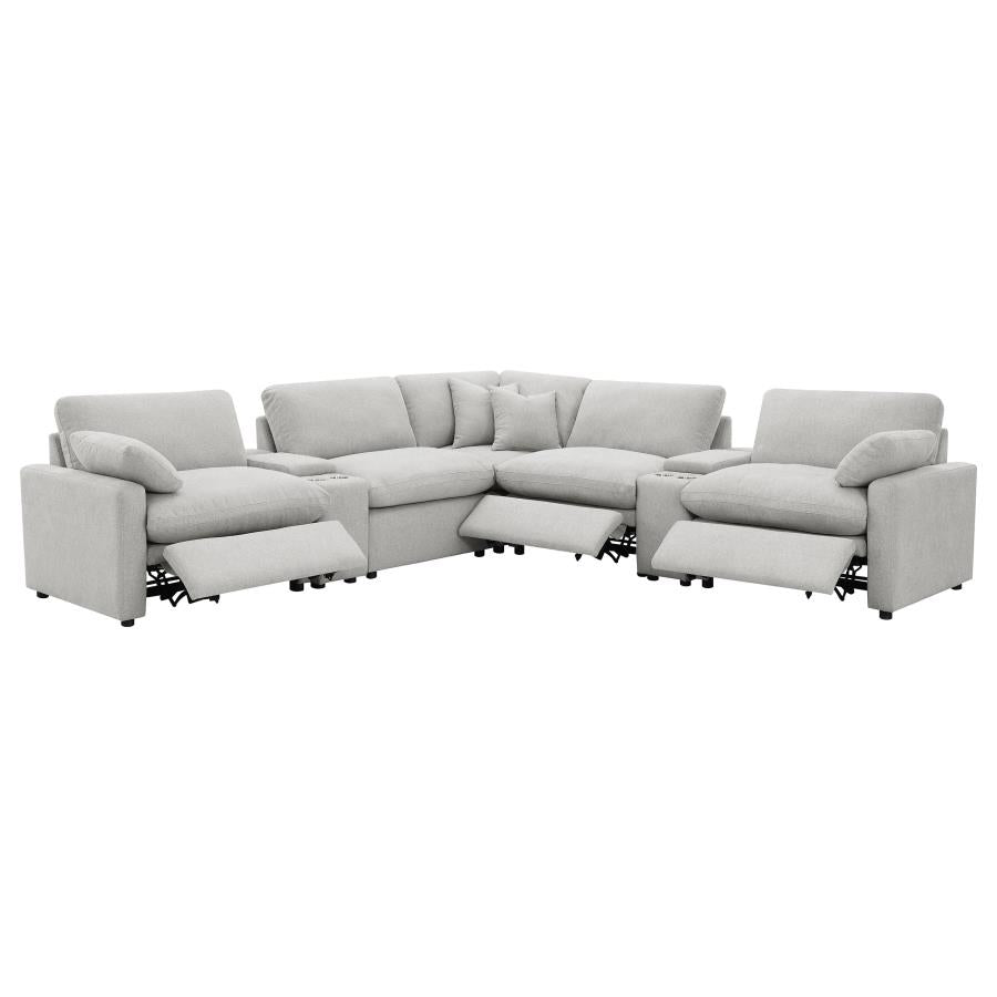 Collins 7-Piece Modular Power Reclining Sectional Grey