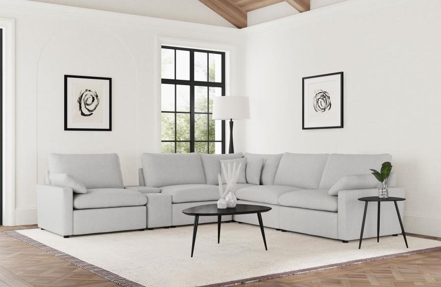 Collins 6-Piece Modular Power Reclining Sectional Grey