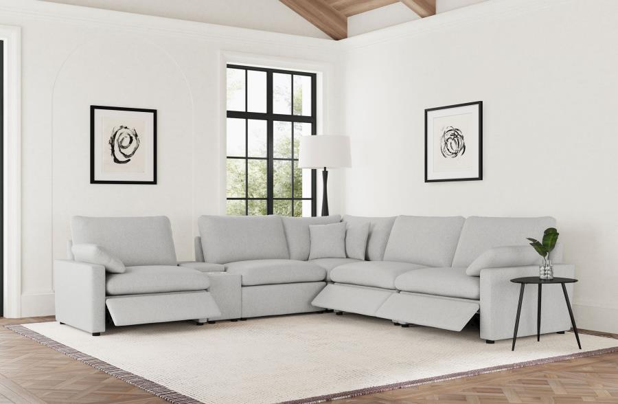 Collins 6-Piece Modular Power Reclining Sectional Grey