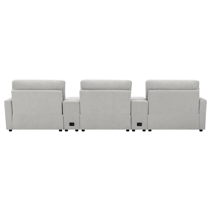 Collins 5-Piece Power Reclining Home Theater Seating Grey