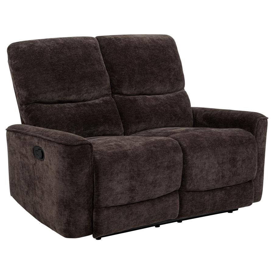 Navarro 2-Piece Upholstered Reclining Sofa Set Dark Brown