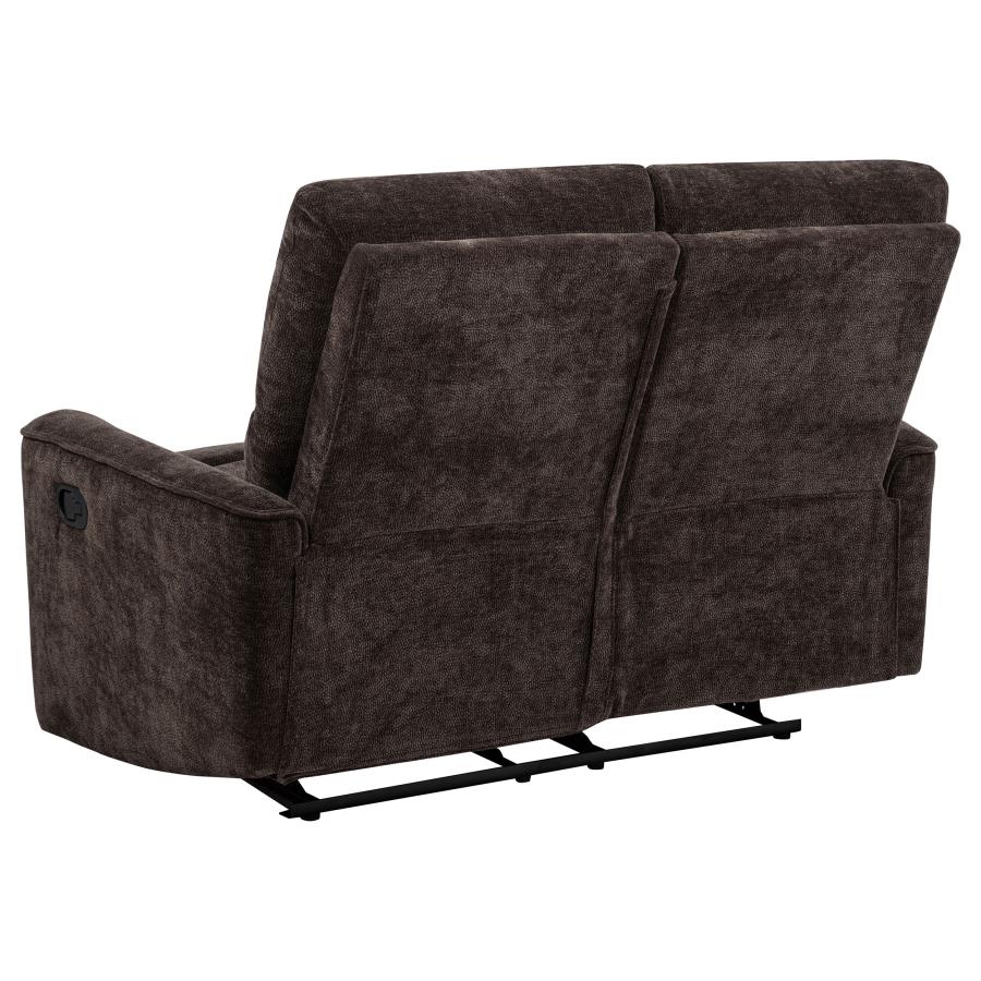 Navarro 2-Piece Upholstered Reclining Sofa Set Dark Brown