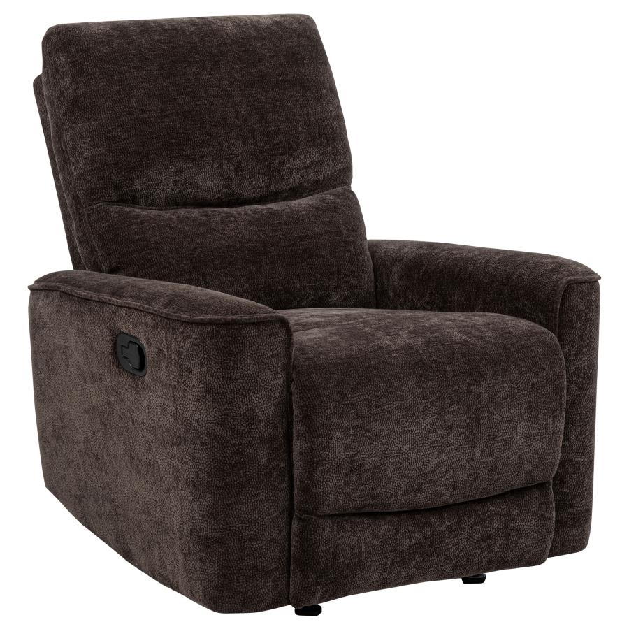 Navarro 3-Piece Upholstered Reclining Sofa Set Dark Brown