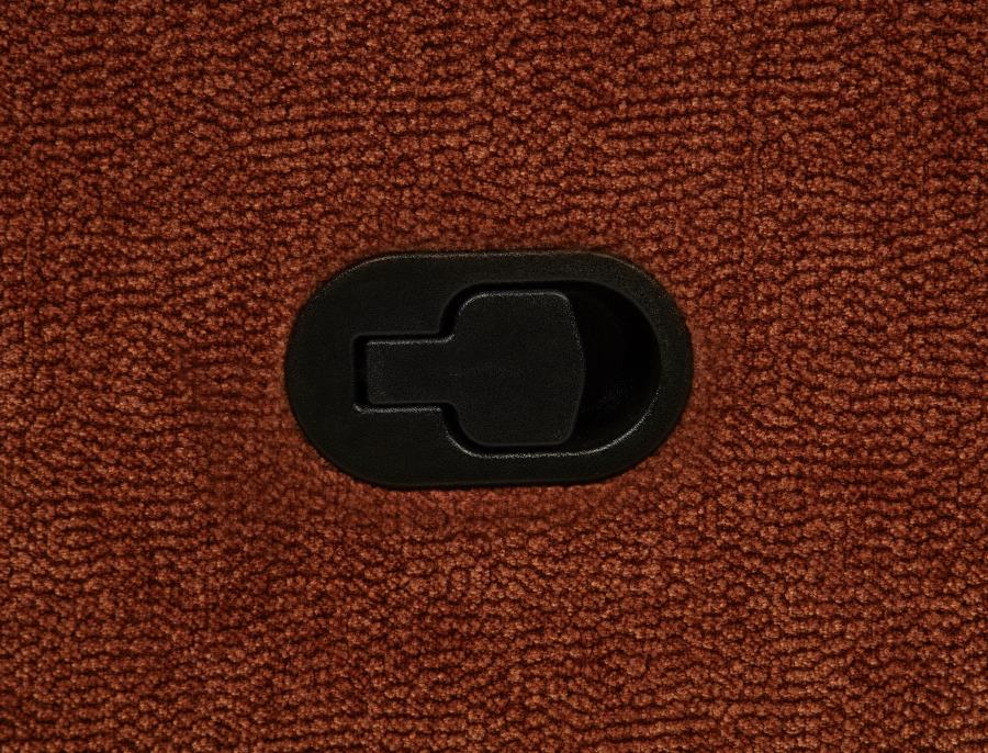 Navarro Chenille Upholstered Reclining Sofa Burnt Orange