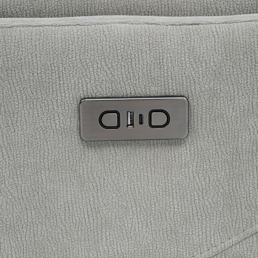 Adler Upholstered Power Swivel Glider Recliner Ivory