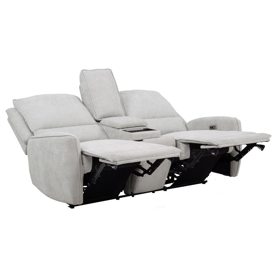 Sylmar 2-Piece Chenille Power Reclining Sofa Set Dove Grey