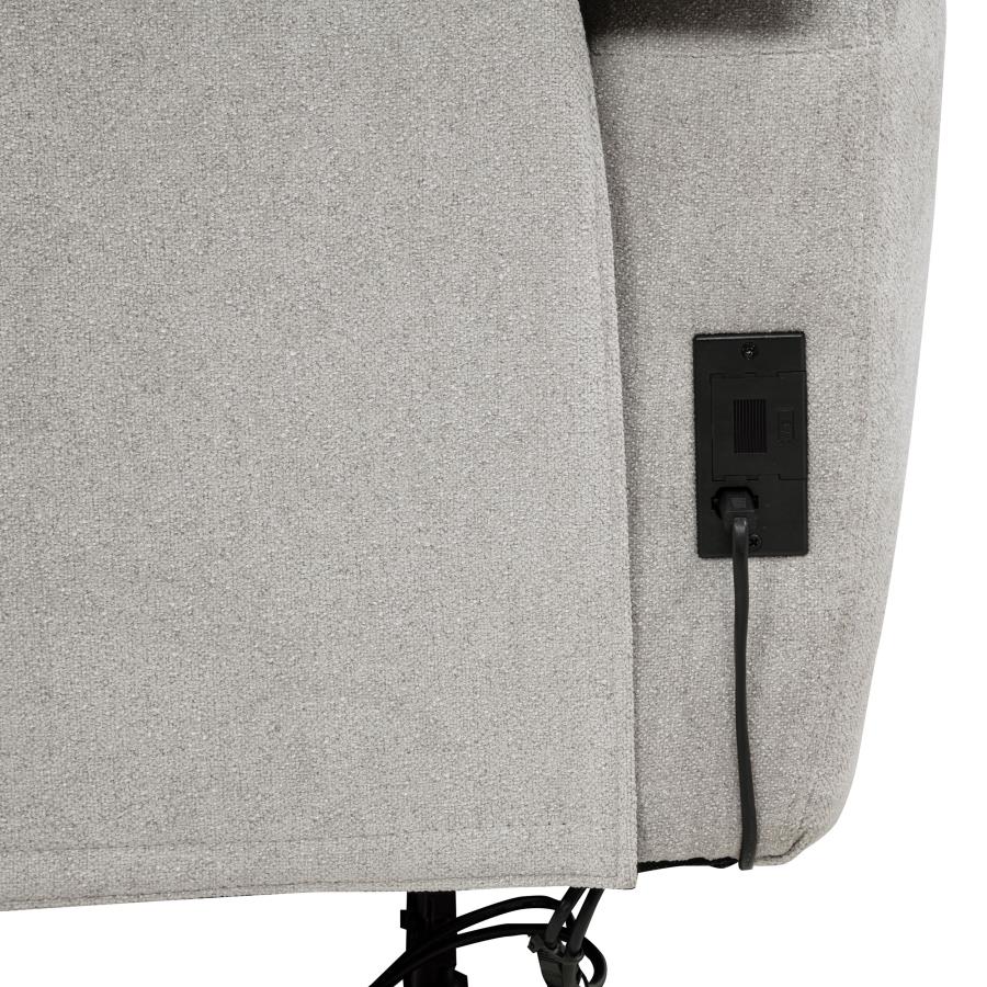 Sylmar 2-Piece Chenille Power Reclining Sofa Set Dove Grey