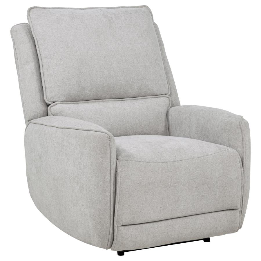 Sylmar 3-Piece Chenille Power Reclining Sofa Set Dove Grey