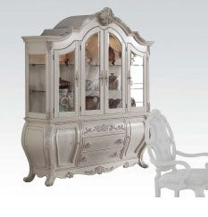 Acme Ragenardus Hutch and Buffet in Antique White 61284 - ATL FURNITURE