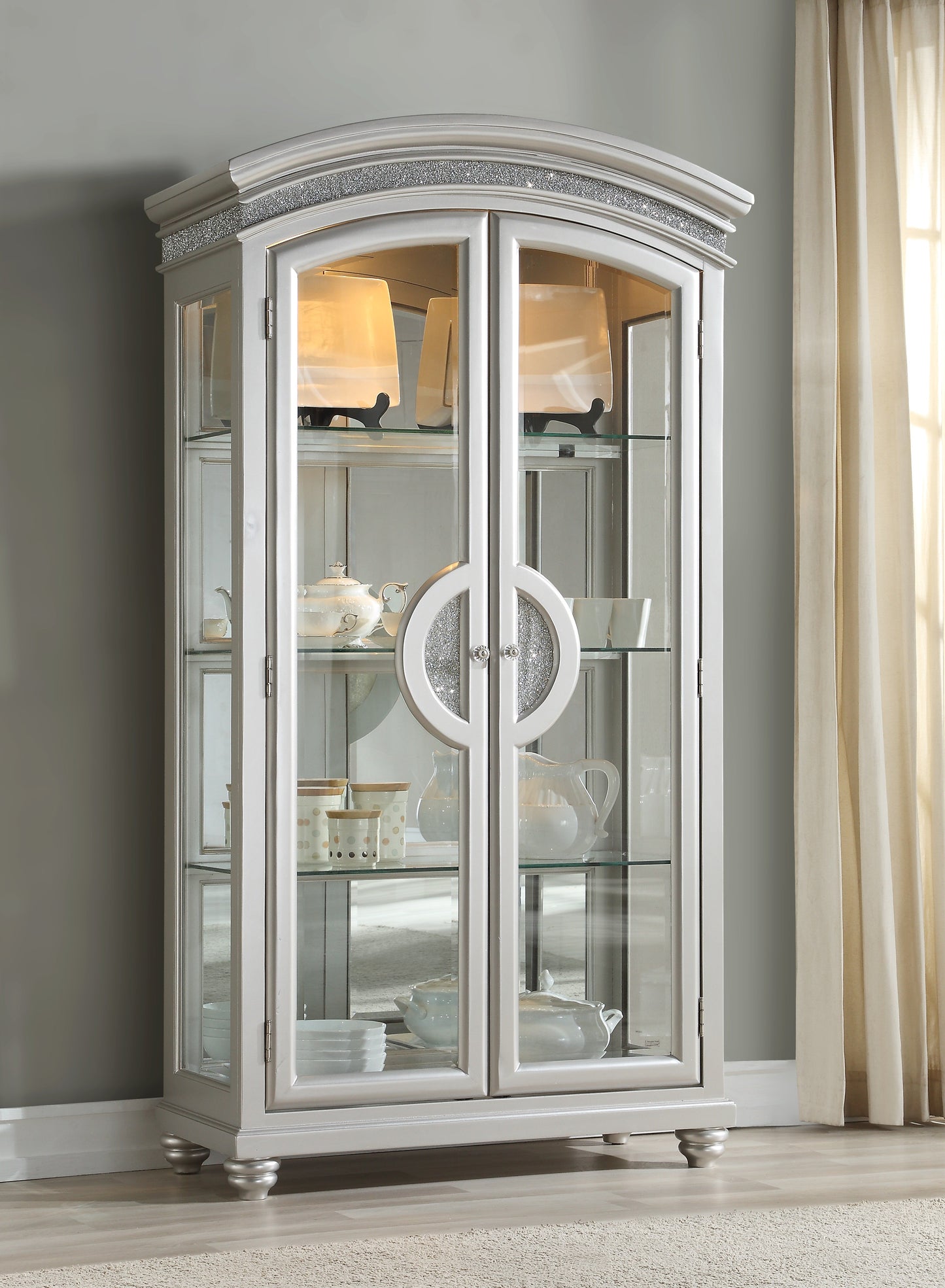 Maverick Platinum Curio - ATL FURNITURE