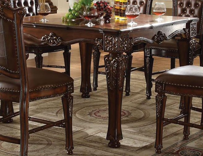 Acme Vendome Square Counter Height Table in Cherry 62025 CLOSEOUT - ATL FURNITURE