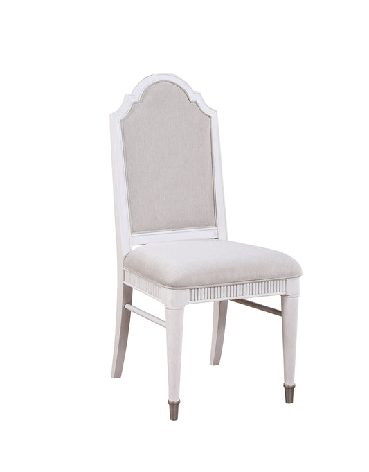 Celestia Fabric & Off White Side Chair - ATL FURNITURE