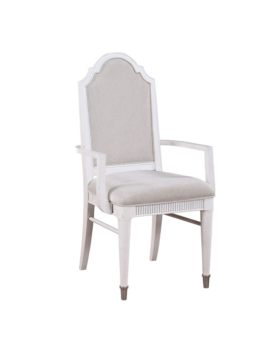 Celestia Fabric & Off White Arm Chair - ATL FURNITURE