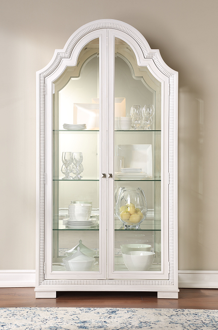 Celestia Off White Curio Cabinet - ATL FURNITURE