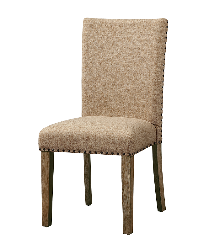 Nathaniel Fabric & Maple Side Chair , Padded Back - ATL FURNITURE