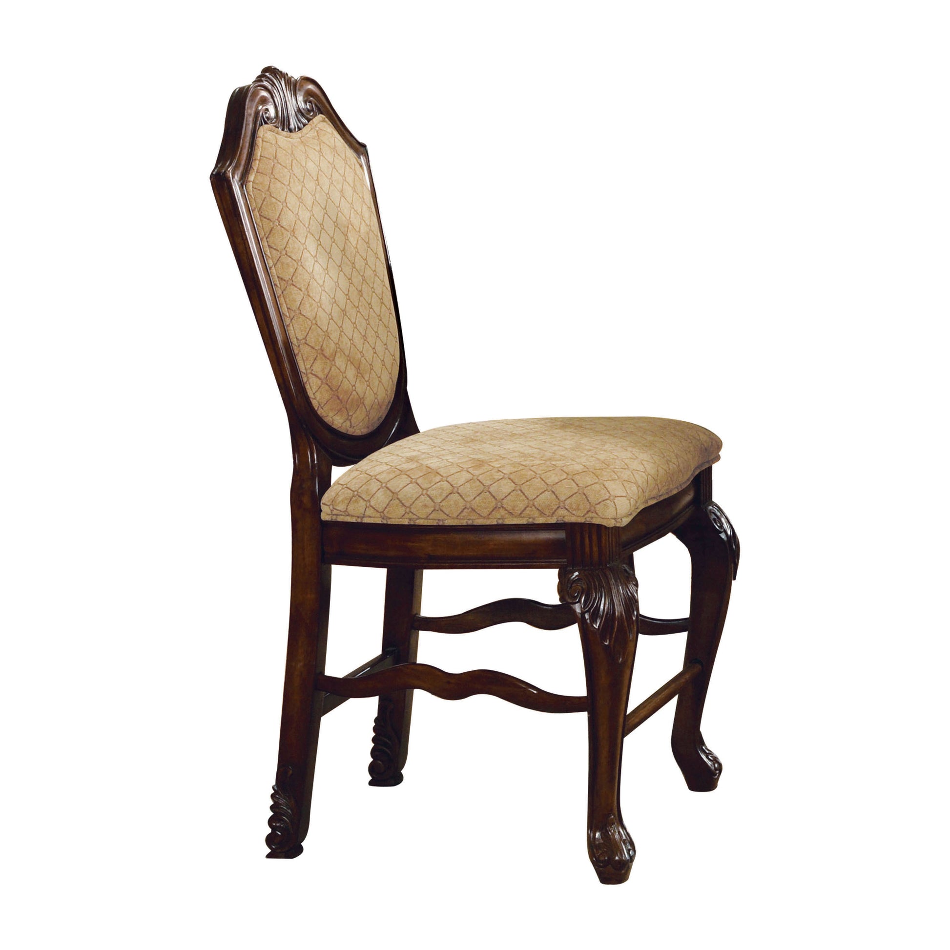 Chateau De Ville Fabric & Espresso Counter Height Chair - ATL FURNITURE