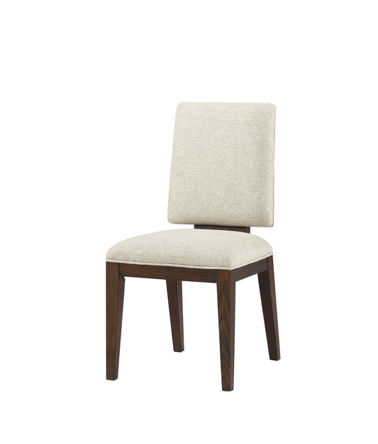 Niamey Fabric & Walnut Side Chair - ATL FURNITURE