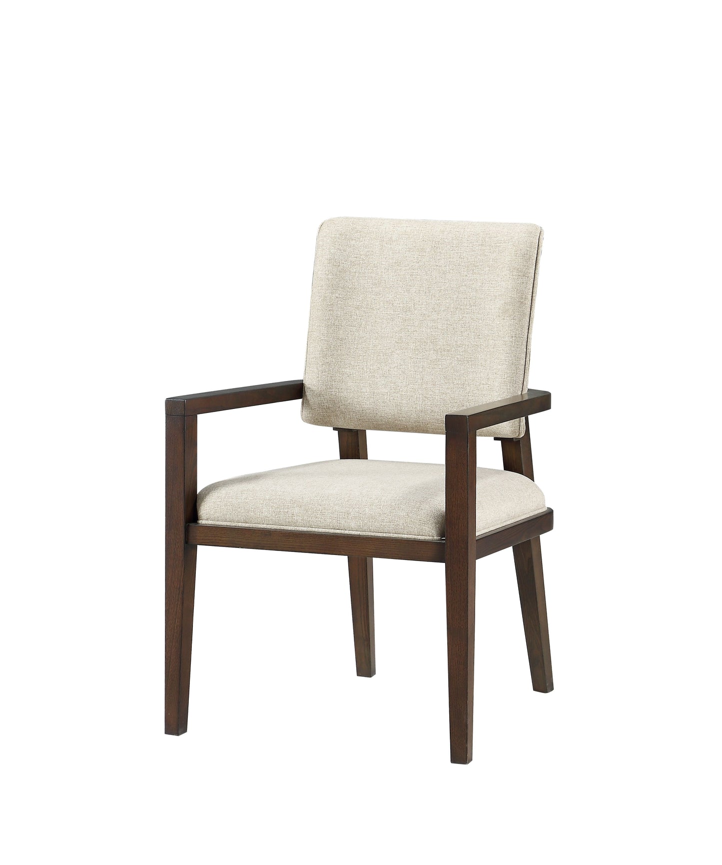 Niamey Fabric & Walnut Arm Chair - ATL FURNITURE